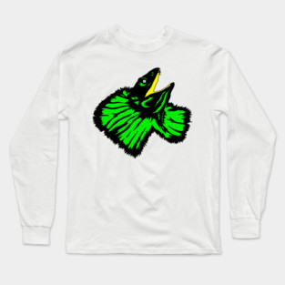 Neon Green Frilled-neck Lizard Long Sleeve T-Shirt