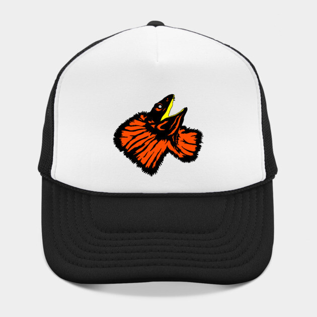 Neon Orange Frilled-neck Lizard by H. R. Sinclair