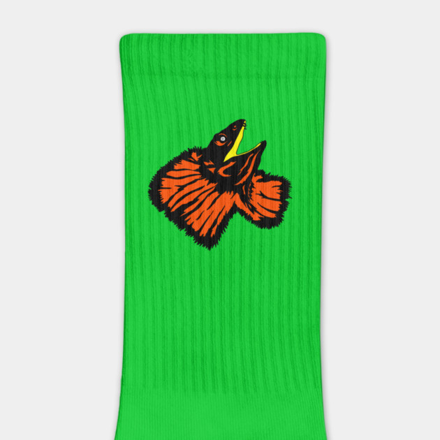 Neon Orange Frilled-neck Lizard by H. R. Sinclair