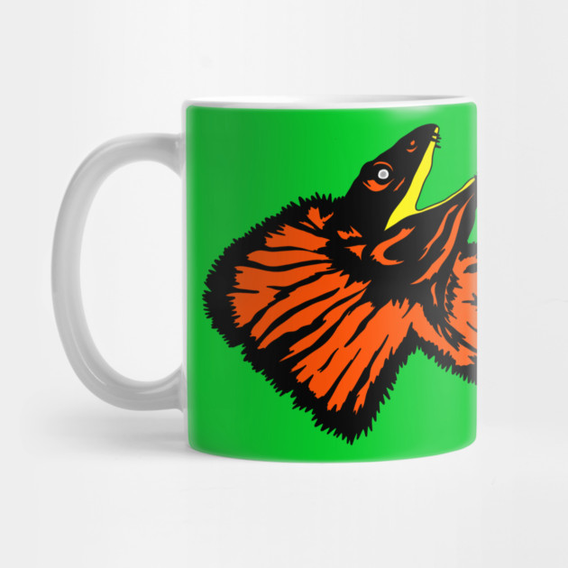 Neon Orange Frilled-neck Lizard by H. R. Sinclair