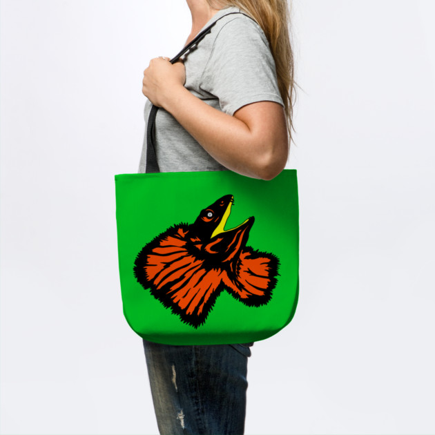 Neon Orange Frilled-neck Lizard by H. R. Sinclair