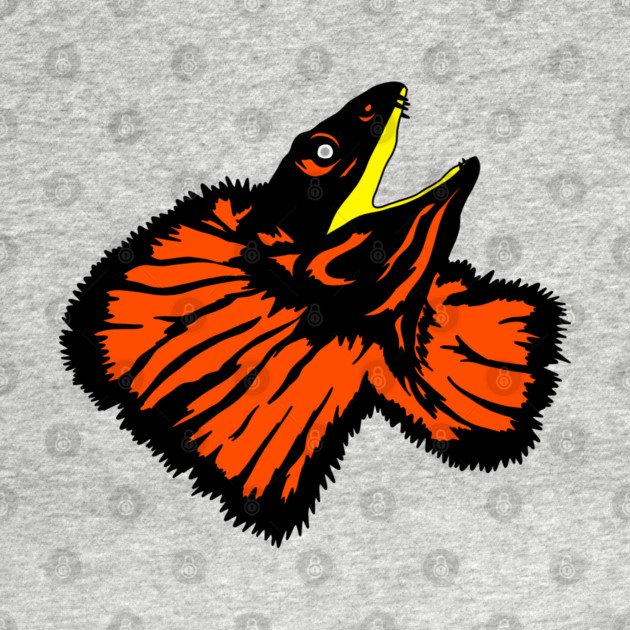 Neon Orange Frilled-neck Lizard by H. R. Sinclair