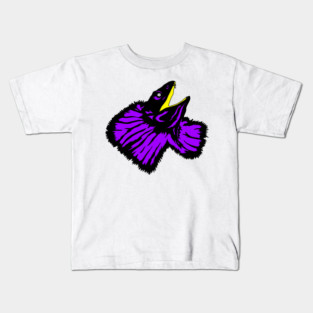 Neon Purple Frilled-neck Lizard Kids T-Shirt