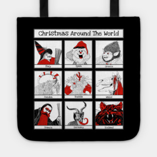 Christmas Characters Around The World Illustrations Tote