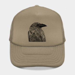 Raven Illustration Hat