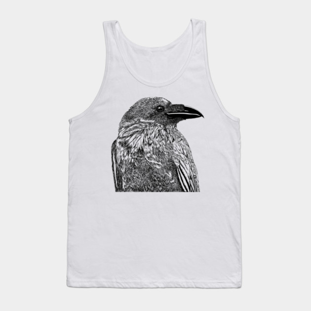 Raven Illustration Tank Top by H. R. Sinclair