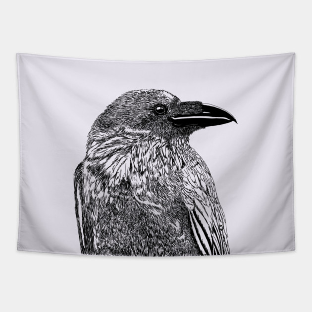 Raven Illustration Tapestry by H. R. Sinclair