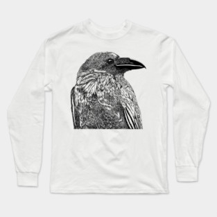 Raven Illustration Long Sleeve T-Shirt