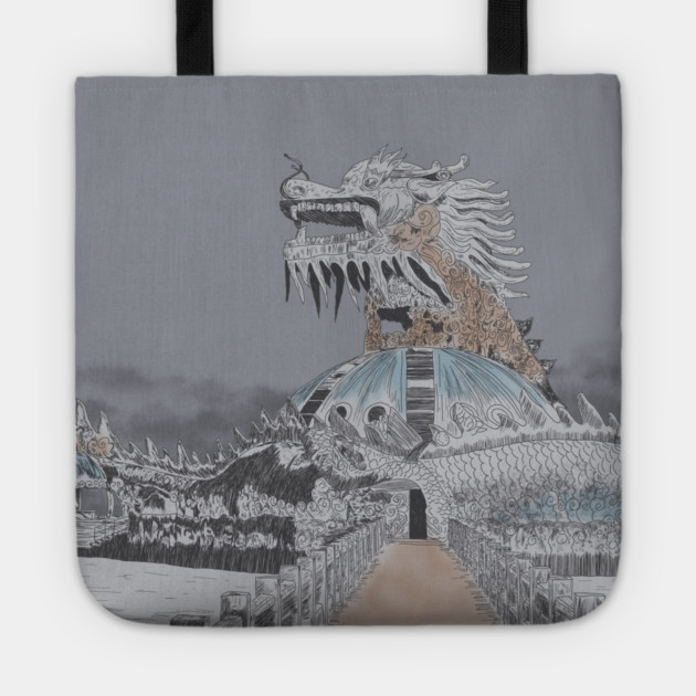 Thuy Tien Lake Abandoned Water Park Illustration Tote by H. R. Sinclair