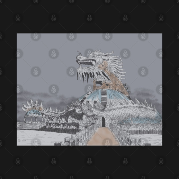 Thuy Tien Lake Abandoned Water Park Illustration by H. R. Sinclair