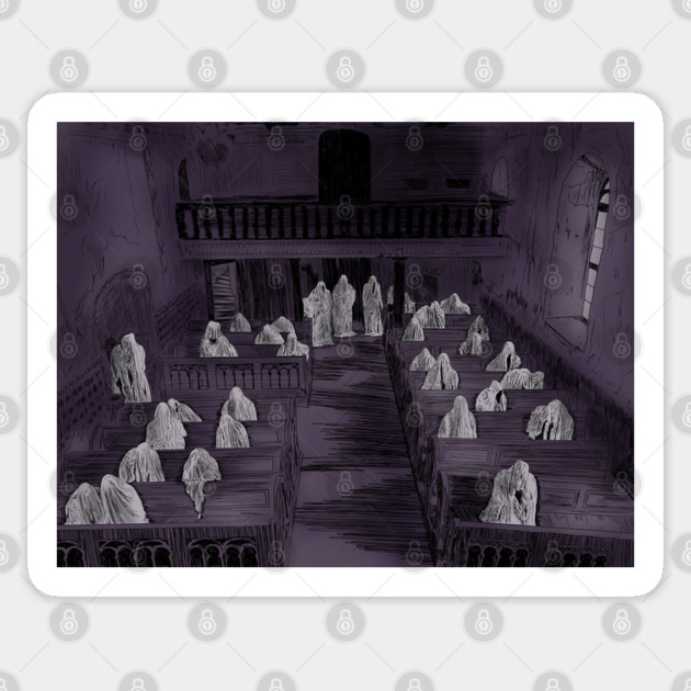 The Ghosts of St. George Church Sticker by H. R. Sinclair