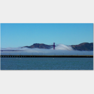 Golden Gate Bridge in Fog, San Francisco Posters and Art