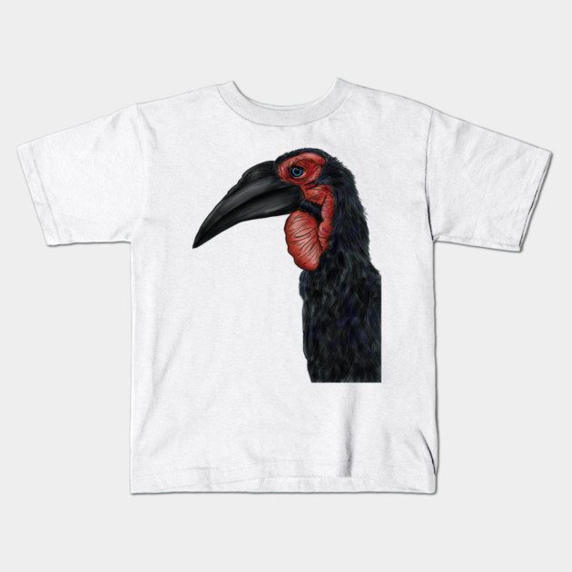 Southern Ground Hornbill Illustration Kids T-Shirt by H. R. Sinclair