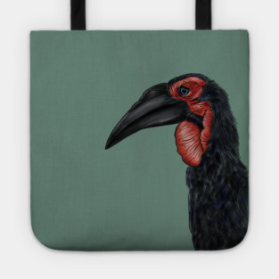 Southern Ground Hornbill Illustration Tote