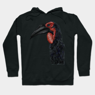 Southern Ground Hornbill Illustration Hoodie