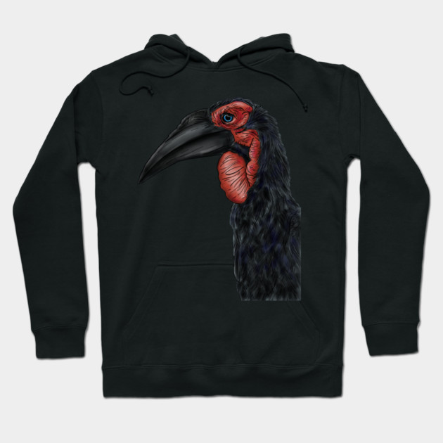 Southern Ground Hornbill Illustration Hoodie by H. R. Sinclair