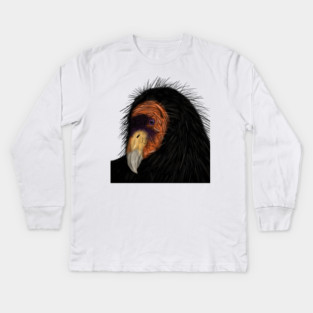 Illustrated California Condor Kids Long Sleeve T-Shirt