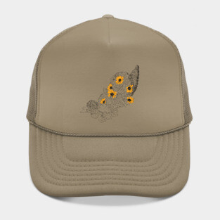 Cornucopia Sunflowers Pumpkins Hat