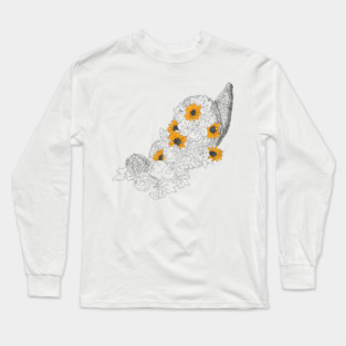 Cornucopia Sunflowers Pumpkins Long Sleeve T-Shirt