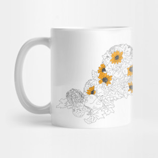 Cornucopia Sunflowers Pumpkins Mug