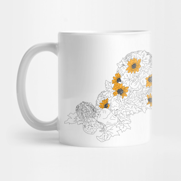 Cornucopia Sunflowers Pumpkins by H. R. Sinclair