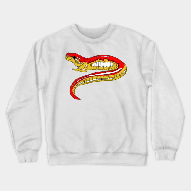 Red and Yellow Salamander Crewneck Sweatshirt by H. R. Sinclair
