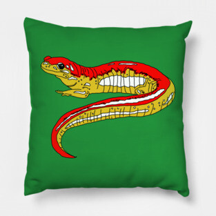 Red and Yellow Salamander Pillow