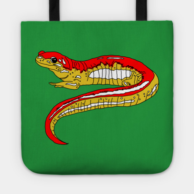 Red and Yellow Salamander Tote by H. R. Sinclair