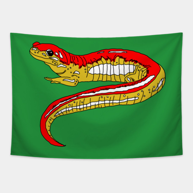 Red and Yellow Salamander Tapestry by H. R. Sinclair