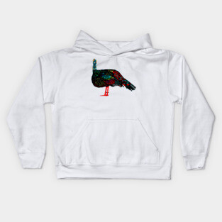 Ocellated Turkey Kids Hoodie