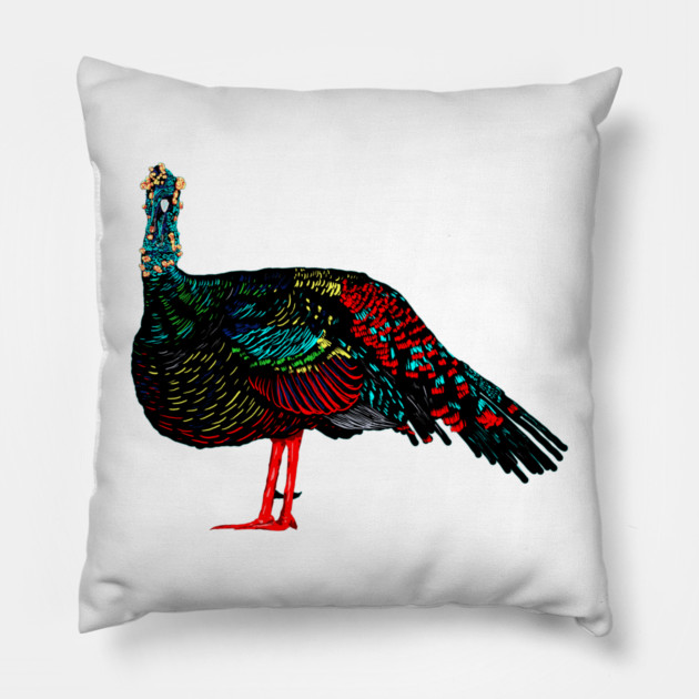 Ocellated Turkey Pillow by H. R. Sinclair