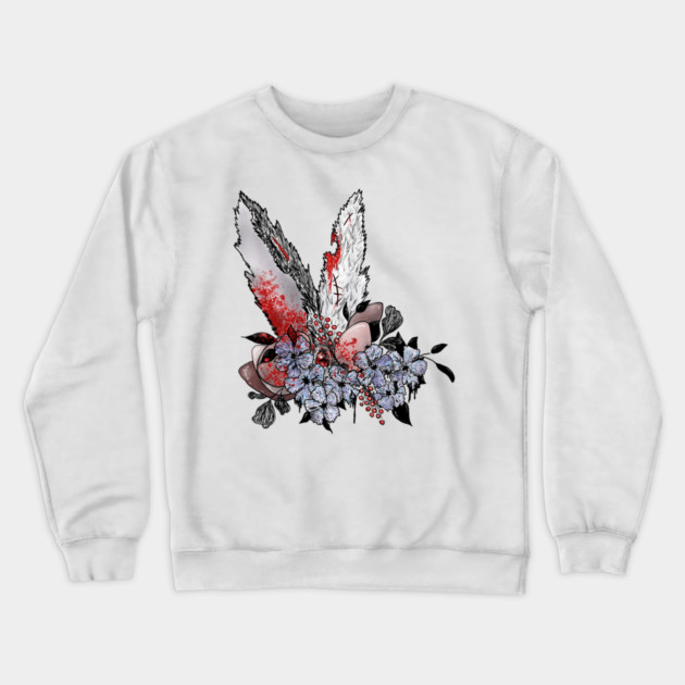 Easter Bunny Horror Crewneck Sweatshirt by H. R. Sinclair