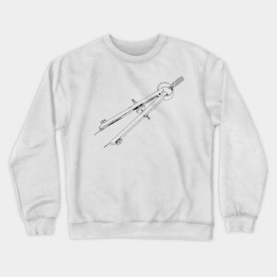 Illustrated Drafting Compass Crewneck Sweatshirt