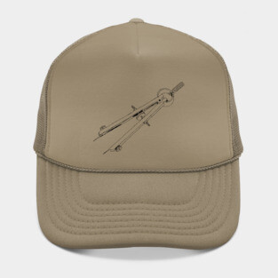 Illustrated Drafting Compass Hat