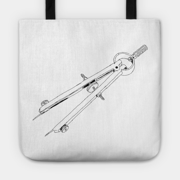 Illustrated Drafting Compass Tote by H. R. Sinclair