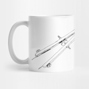 Illustrated Drafting Compass Mug