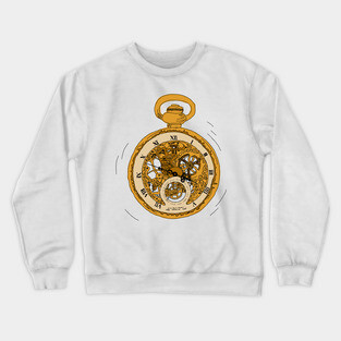 Illustrated Pocket Watch Crewneck Sweatshirt