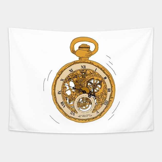 Illustrated Pocket Watch Tapestry by H. R. Sinclair