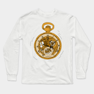 Illustrated Pocket Watch Long Sleeve T-Shirt