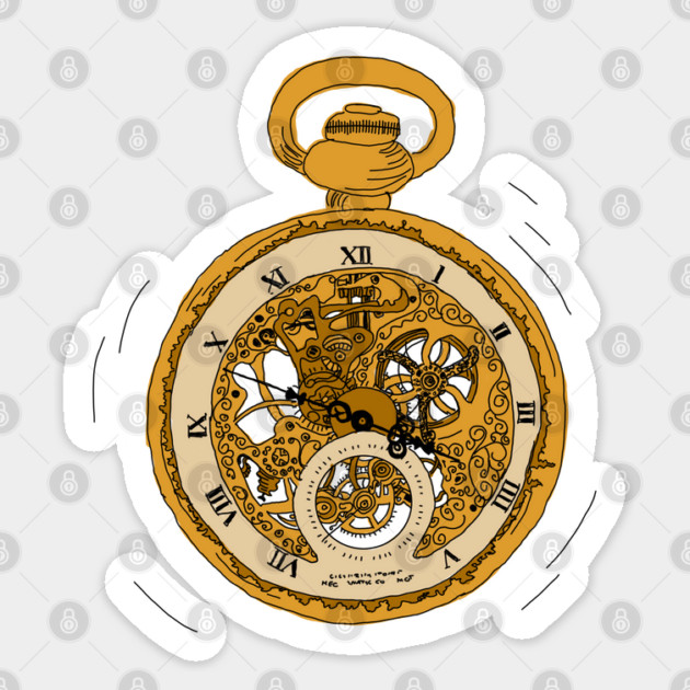 Illustrated Pocket Watch Sticker by H. R. Sinclair