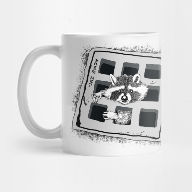 Raccoon Stuck in Grate Illustration by H. R. Sinclair