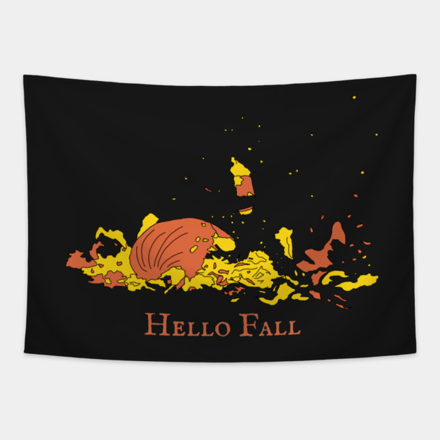 Smashed Pumpkin Tapestry by H. R. Sinclair