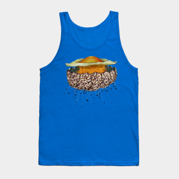 Illustrated Fried Egg Jellyfish Tank Top by H. R. Sinclair