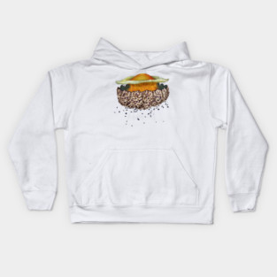 Illustrated Fried Egg Jellyfish Kids Hoodie