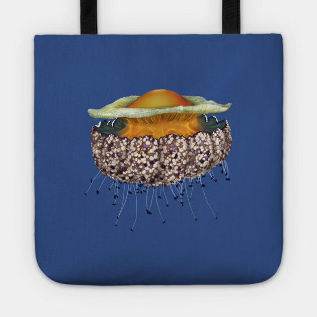 Illustrated Fried Egg Jellyfish Tote by H. R. Sinclair