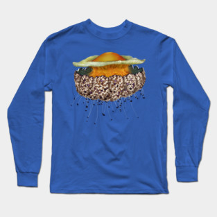 Illustrated Fried Egg Jellyfish Long Sleeve T-Shirt