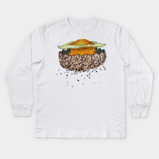 Illustrated Fried Egg Jellyfish Kids Long Sleeve T-Shirt