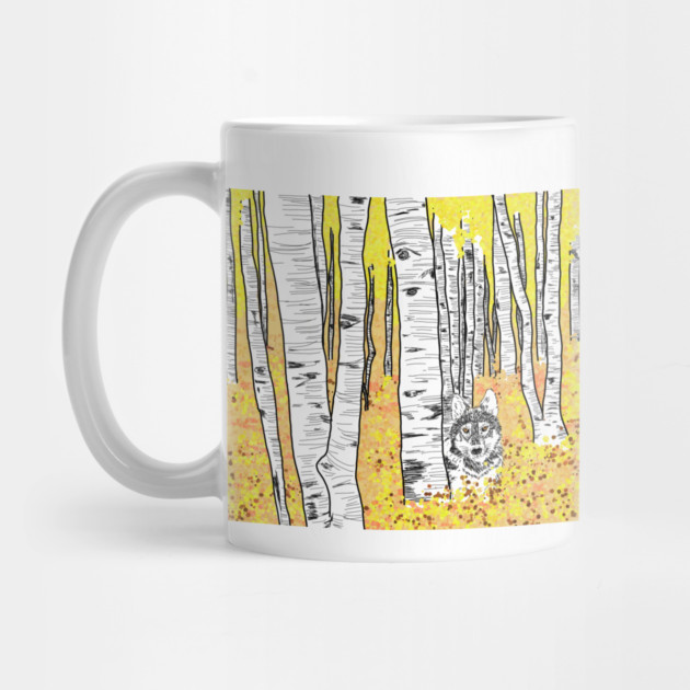 Wolf In Autumn Woods by H. R. Sinclair