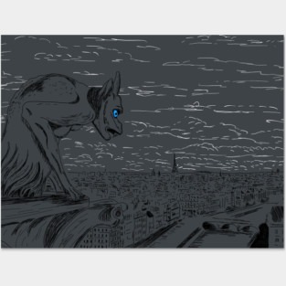 Notre Dame Gargoyle Posters and Art