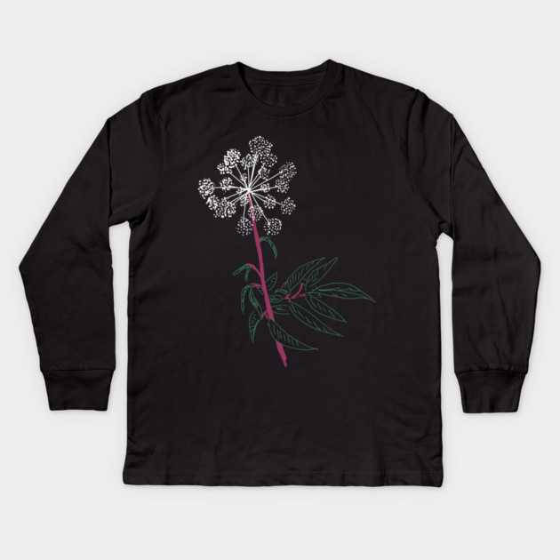 Water Hemlock Kids Long Sleeve T-Shirt by H. R. Sinclair